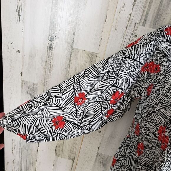 J. Jill Smocked Babydoll Top Sz L - Picture 4 of 10